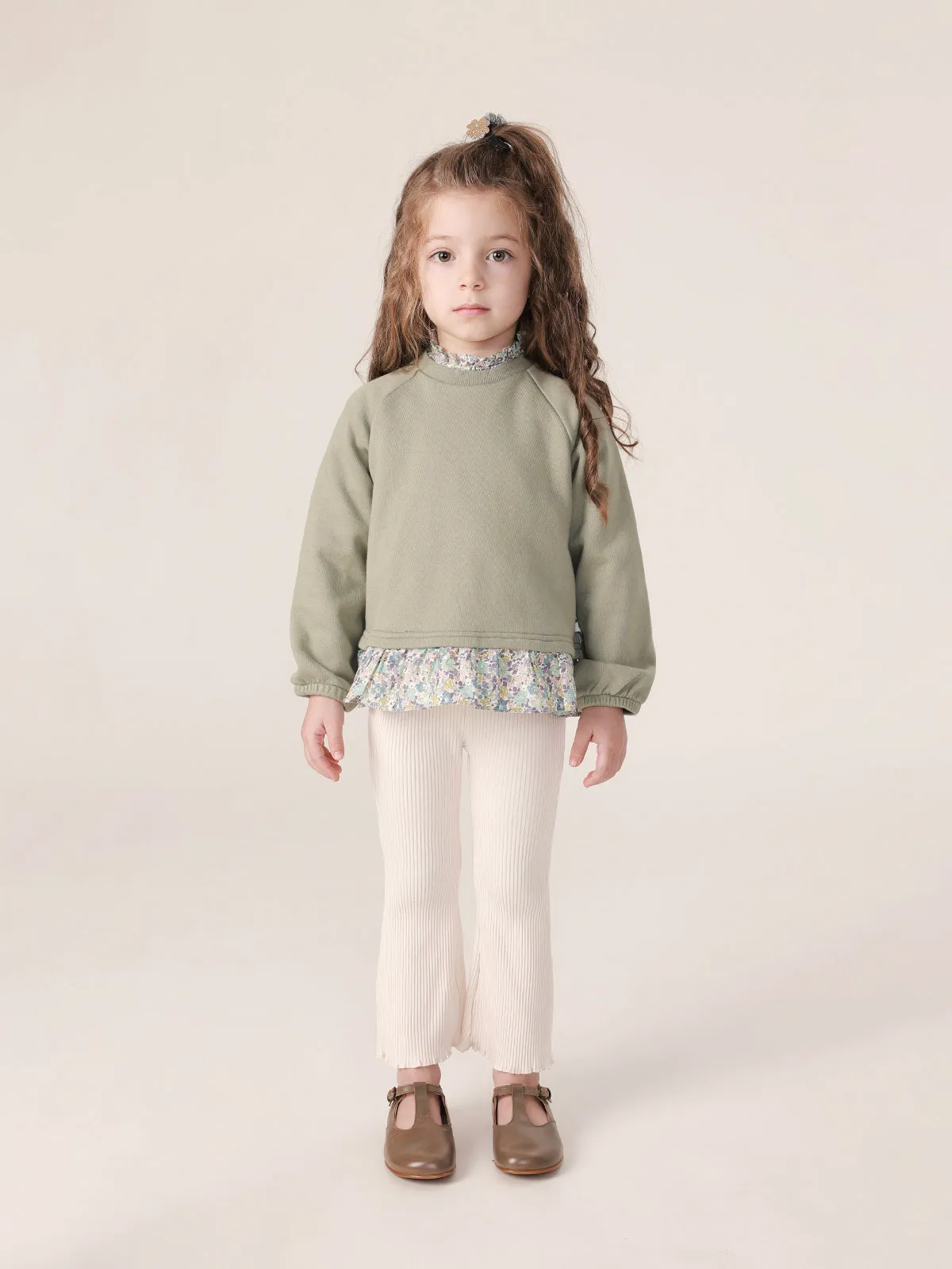 MARC & JANIE Girls Stretch Knit Flared Pants 230352