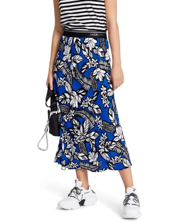 Marc Cain All Over Floral Pattern Flared Skirt