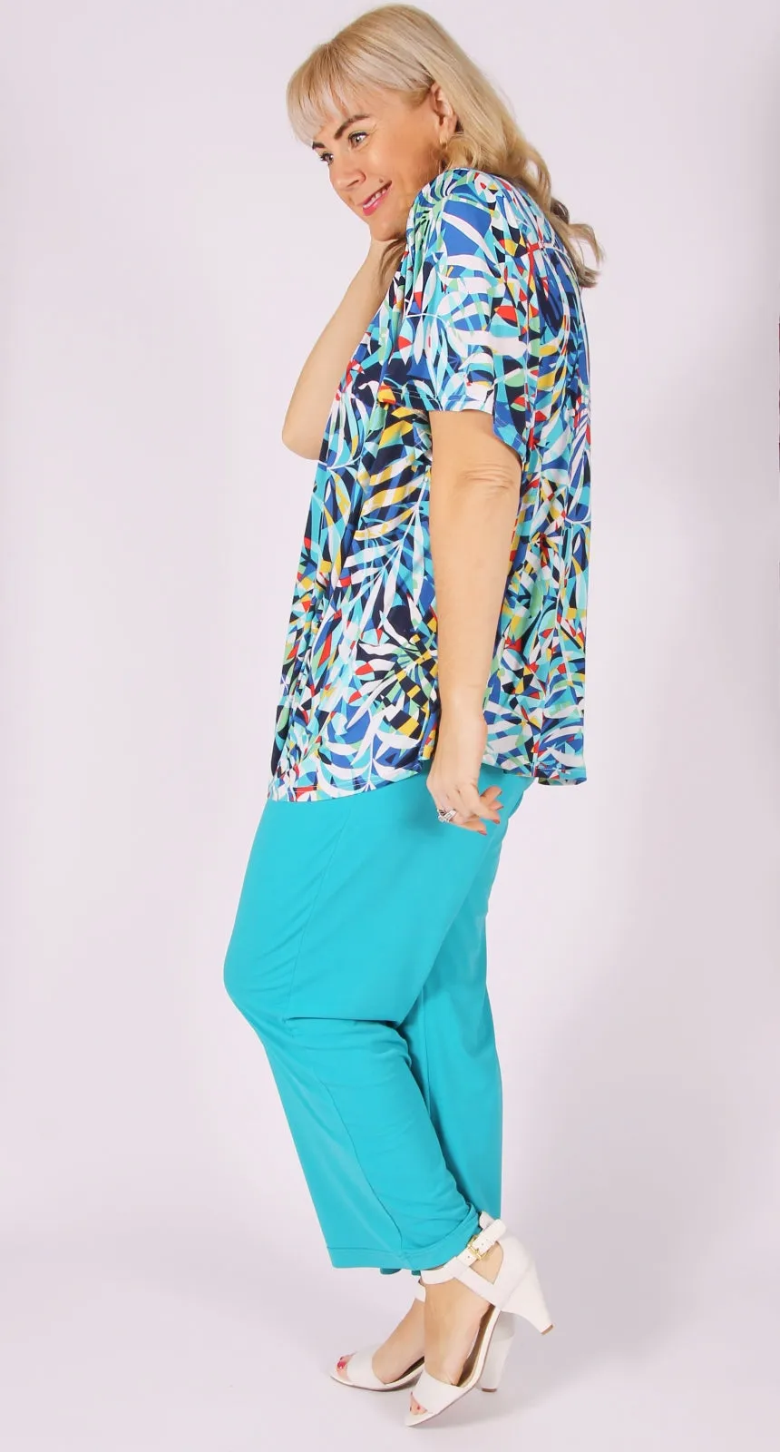 New Wide Leg Pant Aqua