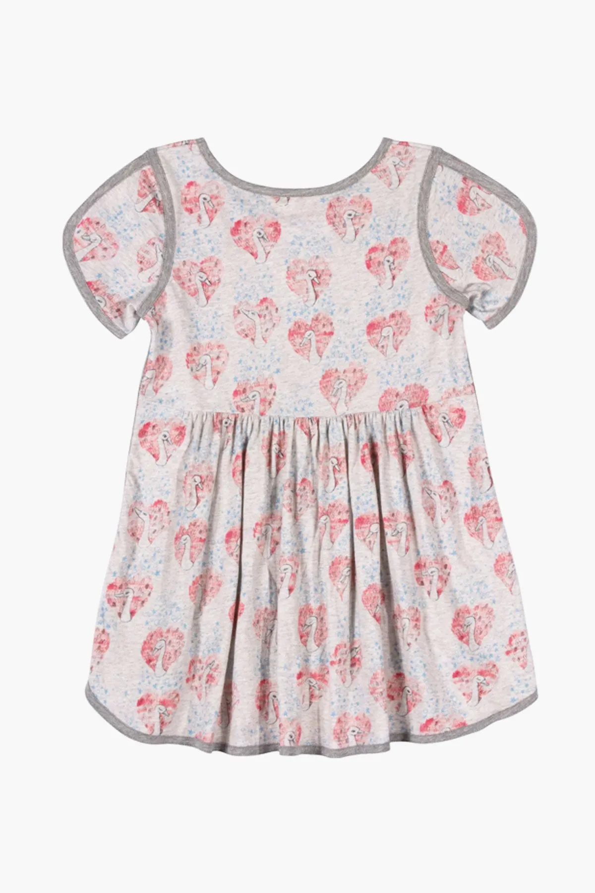 Paper Wings Heart Swan Tunic Girls Dress