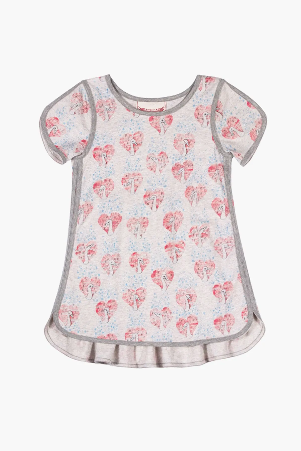 Paper Wings Heart Swan Tunic Girls Dress