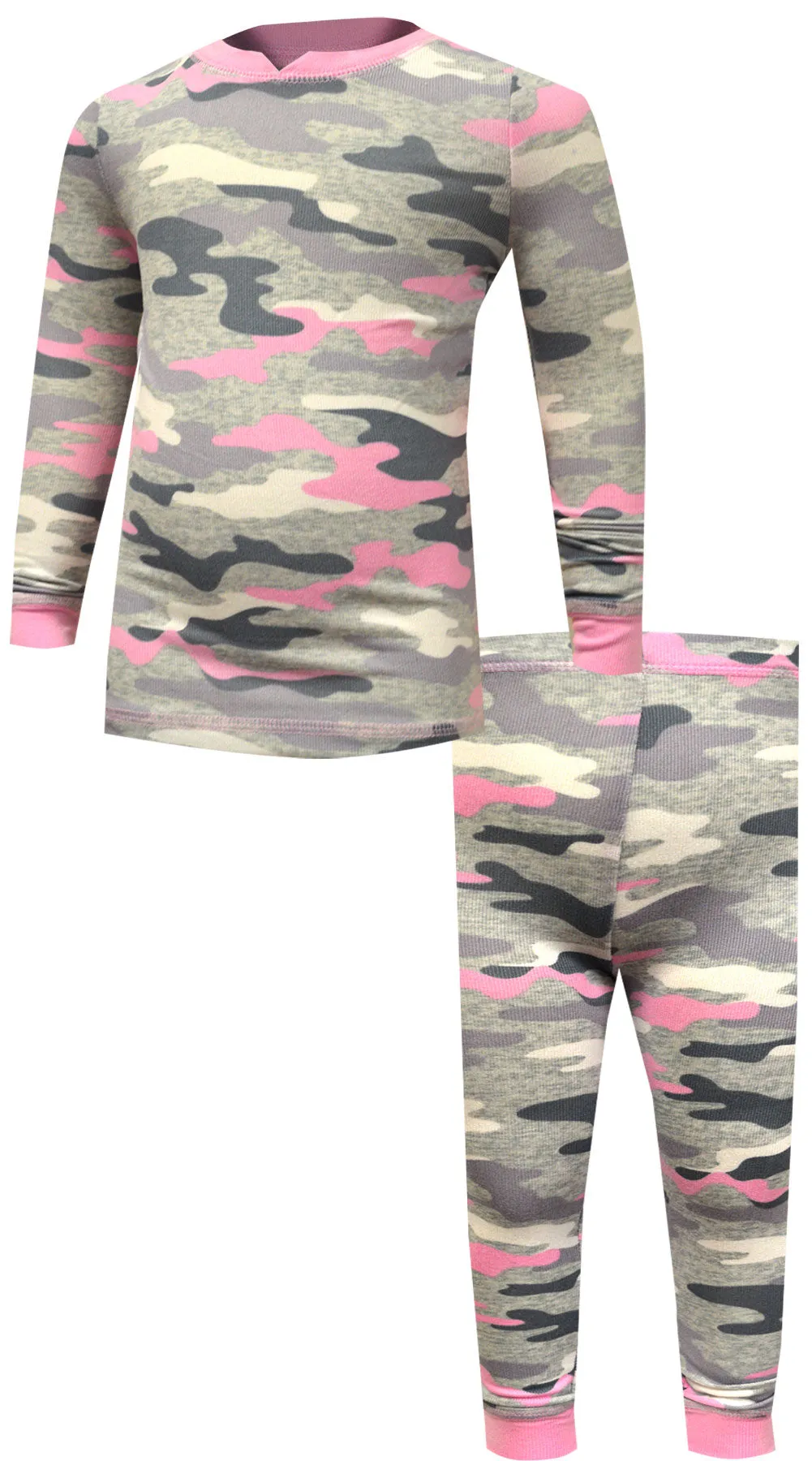 Pink Camo Super Cozy Long Sleeve Knit Pajamas