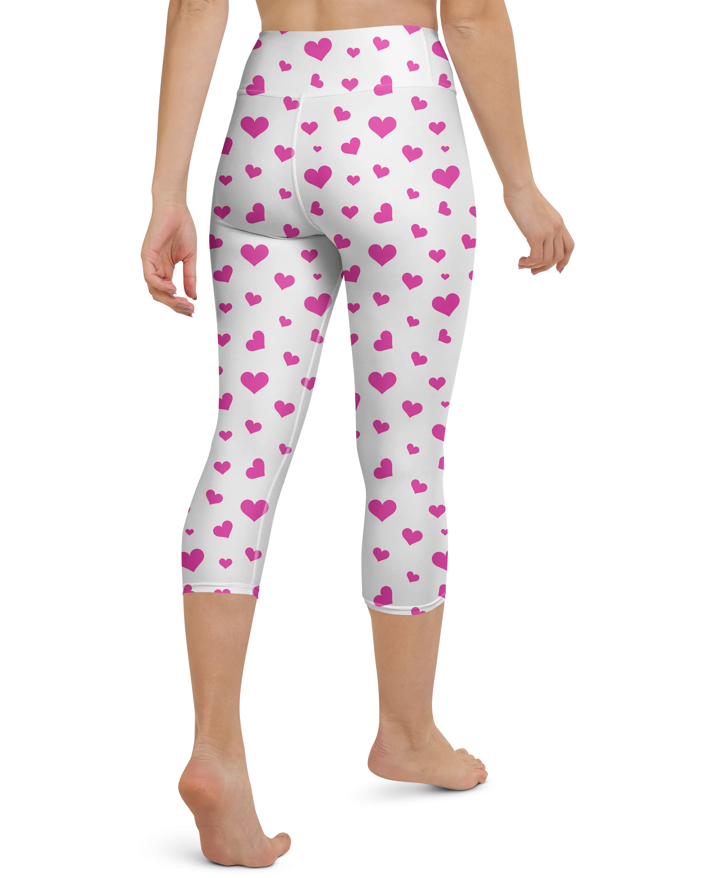 Pink Hearts Yoga Capris