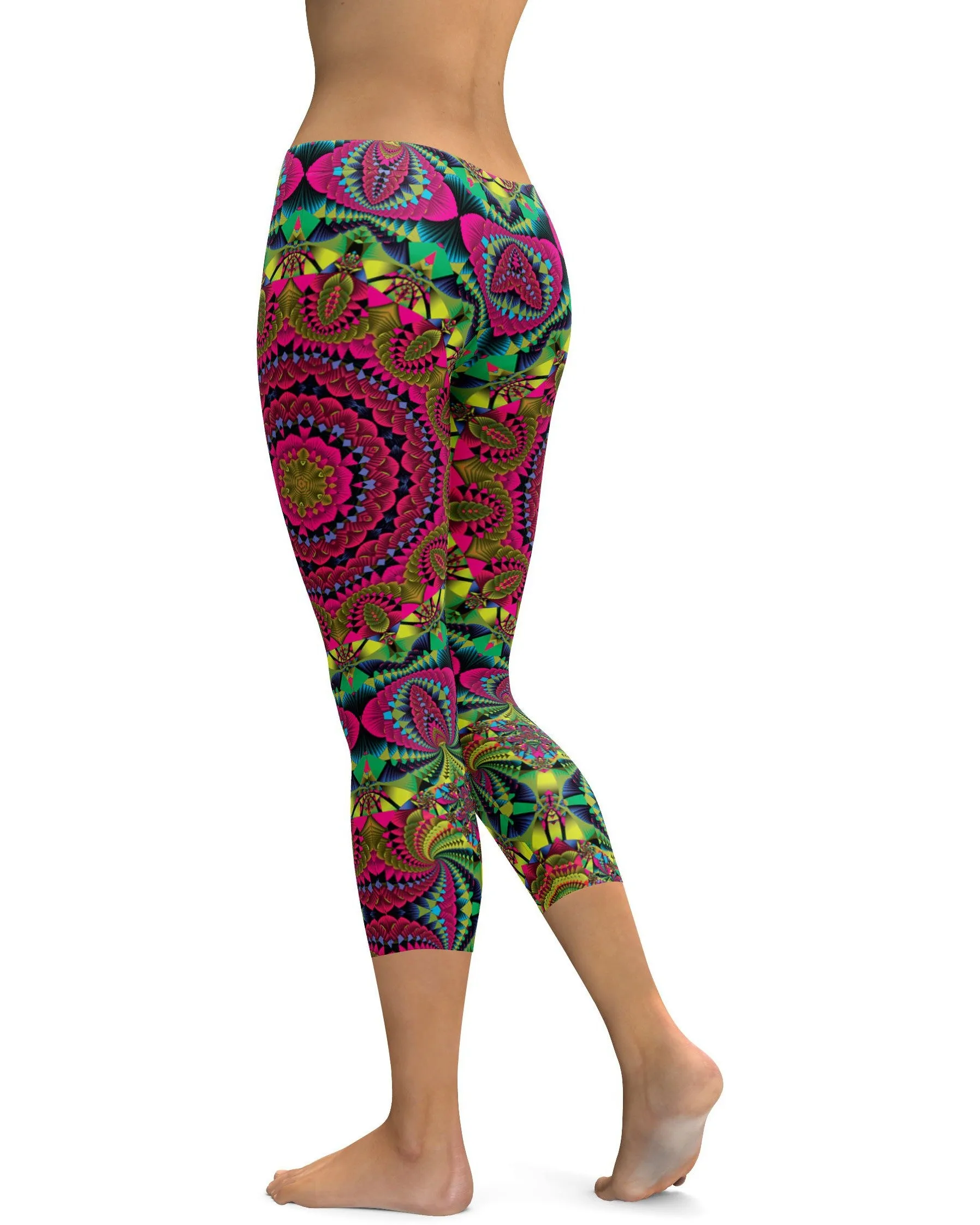 Pink Kaleidoscope Capris