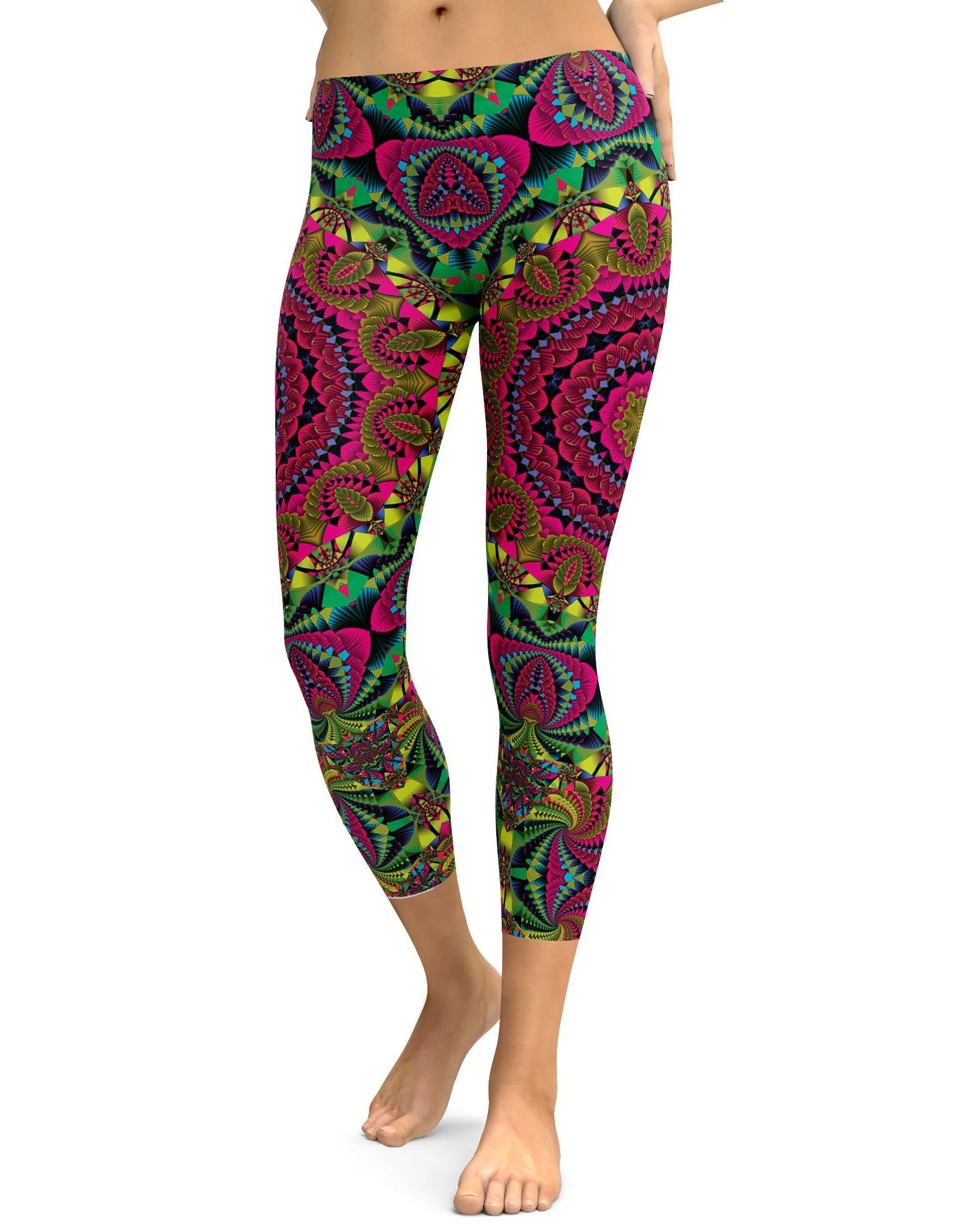 Pink Kaleidoscope Capris