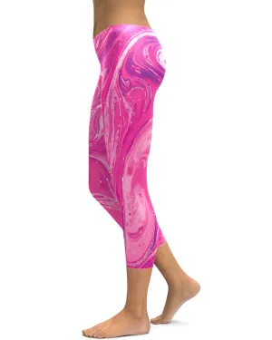 Pink Swirl Capris