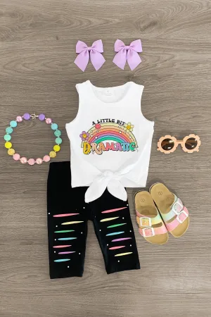 "A Little Bit Dramatic" Rainbow Capri Legging Set