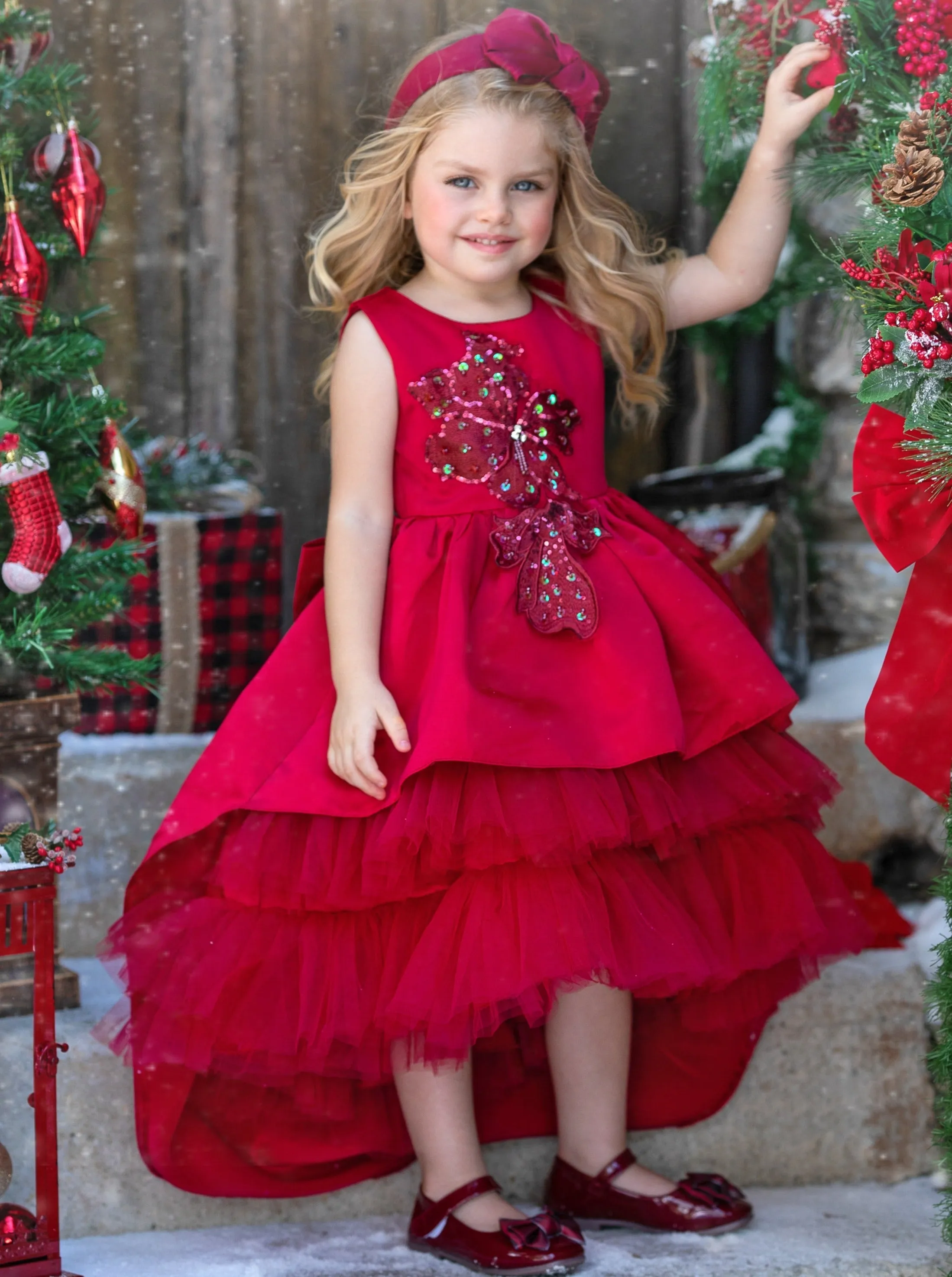 Ready to Twirl Hi-Lo Layered Holiday Dress