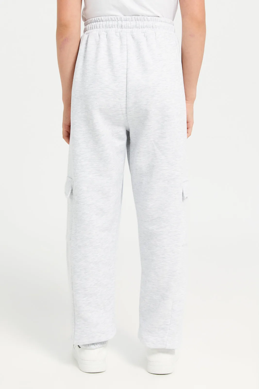 Senior Girls Grey Cargo Pocket Track Pants