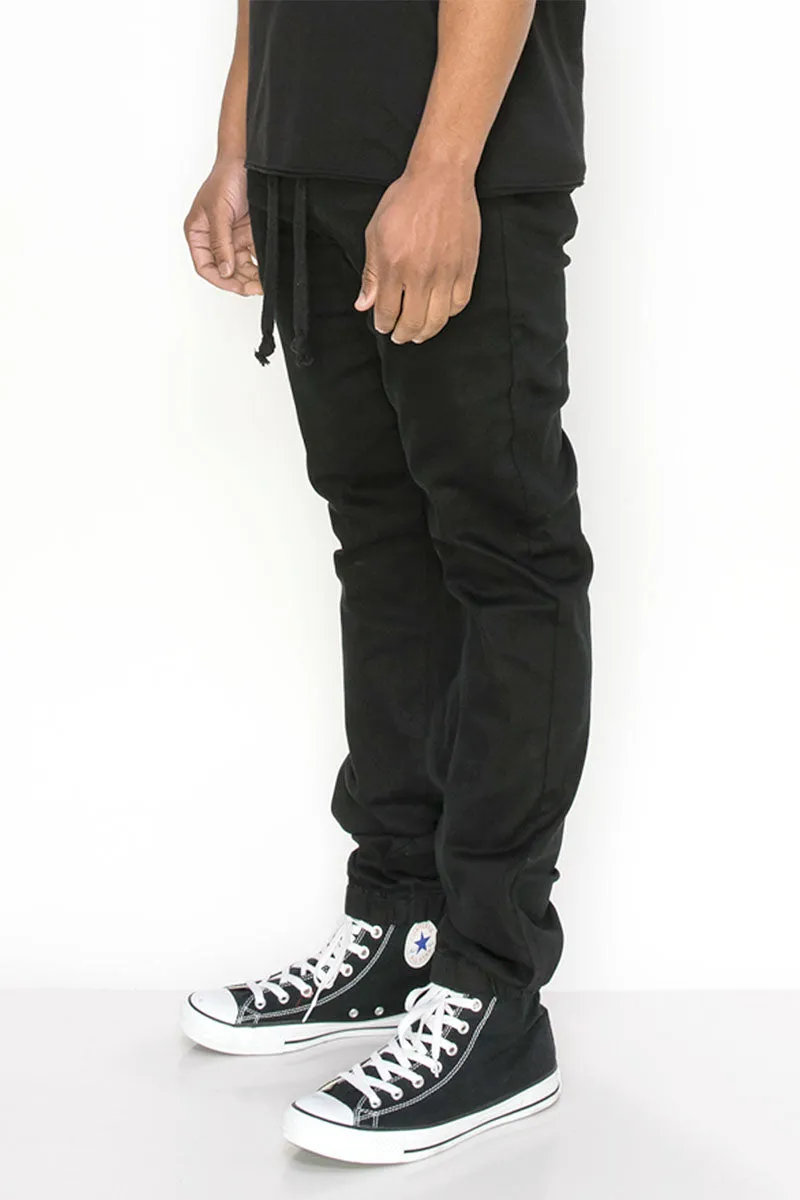 Slant Pocket Joggers (Black)