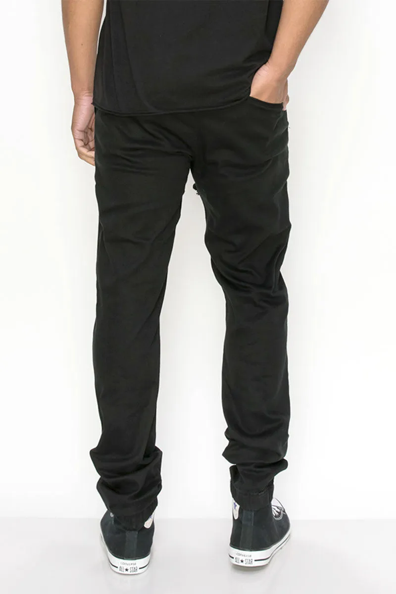 Slant Pocket Joggers (Black)