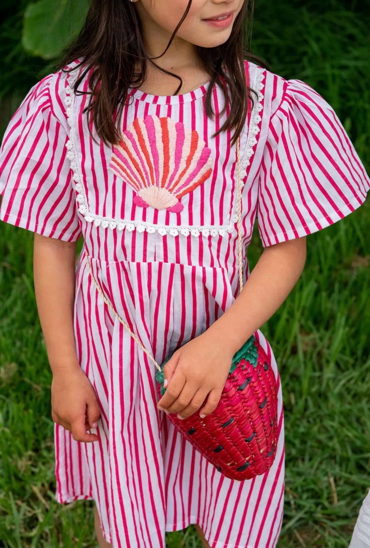 Venus Dress with Shell Embroidery