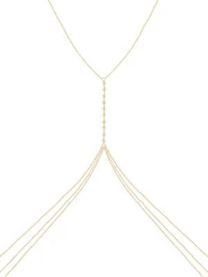 Yellow Chimes Body Chain For Women Layered Gold Toned Body Chain For Women and Girls